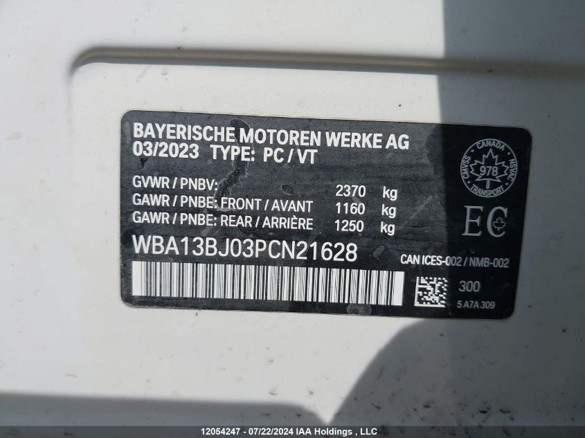 WBA13BJ03PCN21628 2023 BMW 5 Series 530Xi