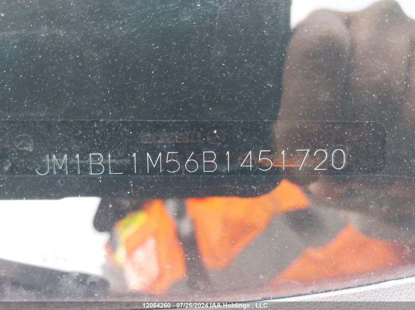 2011 Mazda Mazda3 VIN: JM1BL1M56B1451720 Lot: 12054260