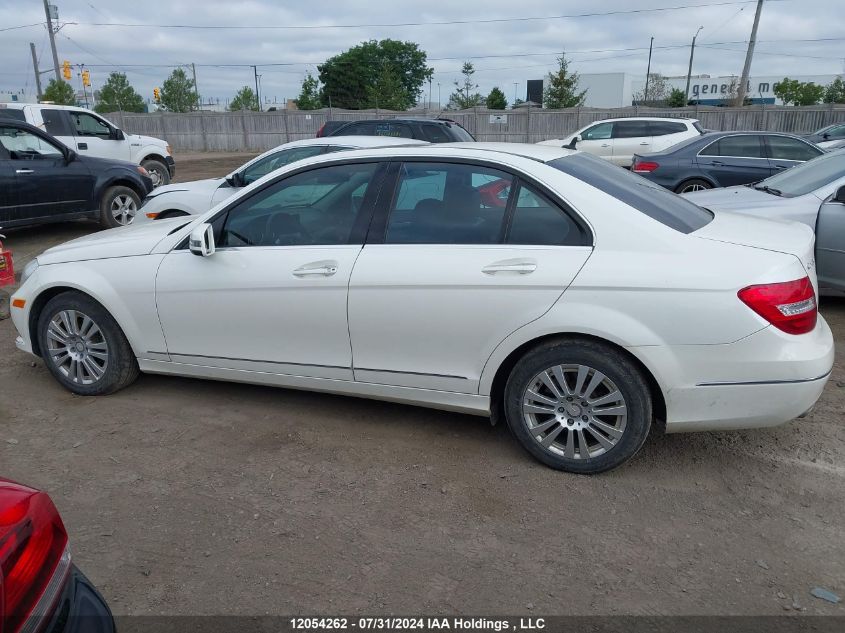 2012 Mercedes-Benz C-Class VIN: WDDGF8FBXCF909634 Lot: 12054262