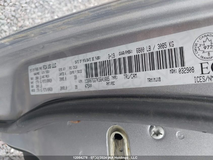 2019 Ram 1500 Classic Slt VIN: 1C6RR7GG7KS641685 Lot: 12054278