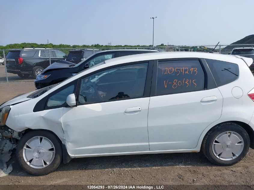 2010 Honda Fit VIN: JHMGE8G59AC801315 Lot: 12054293