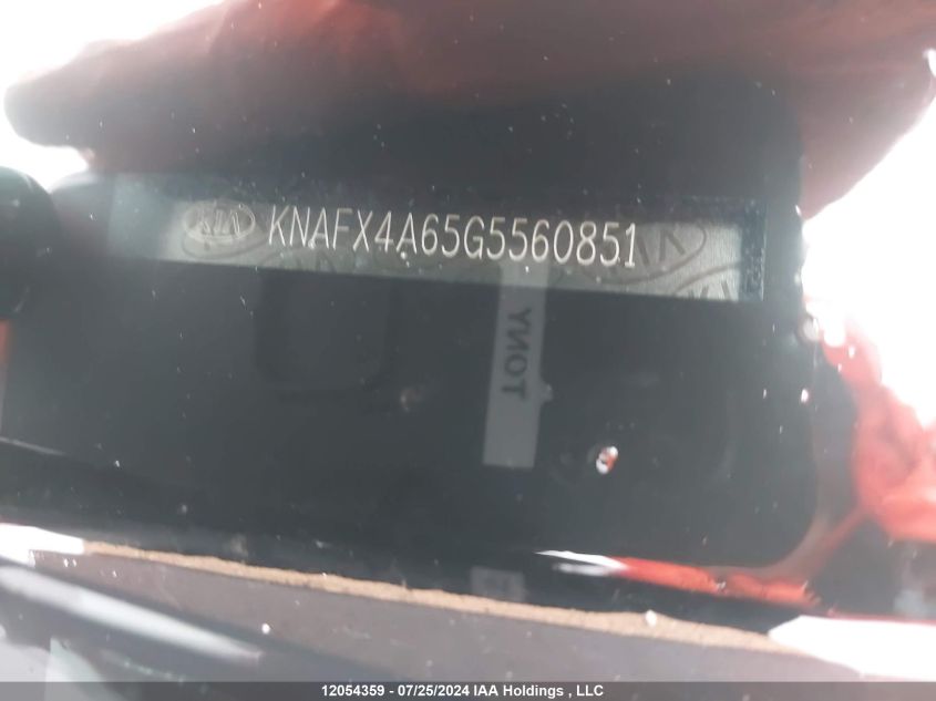 2016 Kia Forte VIN: KNAFX4A65G5560851 Lot: 12054359