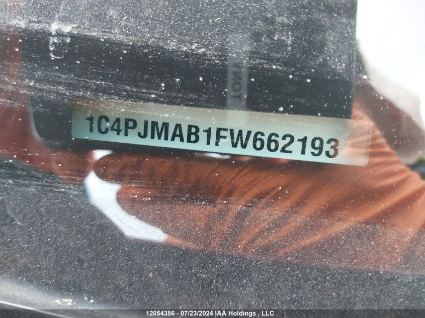 2015 Jeep Cherokee Sport VIN: 1C4PJMAB1FW662193 Lot: 12054386