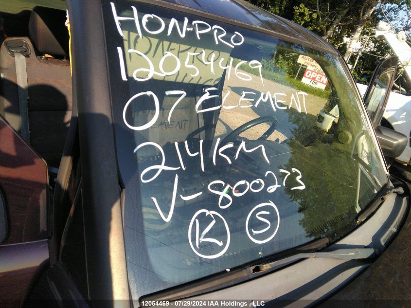 2007 Honda Element VIN: 5J6YH18927L800273 Lot: 12054469