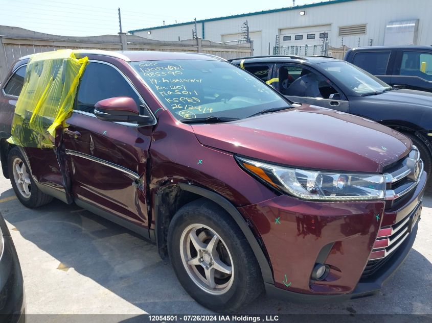 2019 Toyota Highlander Xle VIN: 5TDJZRFH0KS985590 Lot: 12054501