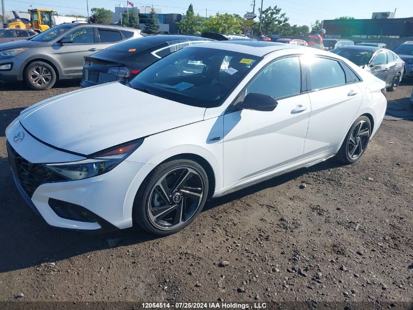 2023 Hyundai Elantra N Line Unlimited Dct VIN: KMHLR4AFXPU518516 Lot: 12054514