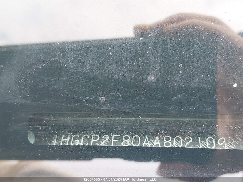 2010 Honda Accord Exl VIN: 1HGCP2F80AA802109 Lot: 12054585