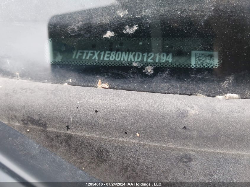 2022 Ford F150 Super Cab VIN: 1FTFX1E80NKD12194 Lot: 12054610
