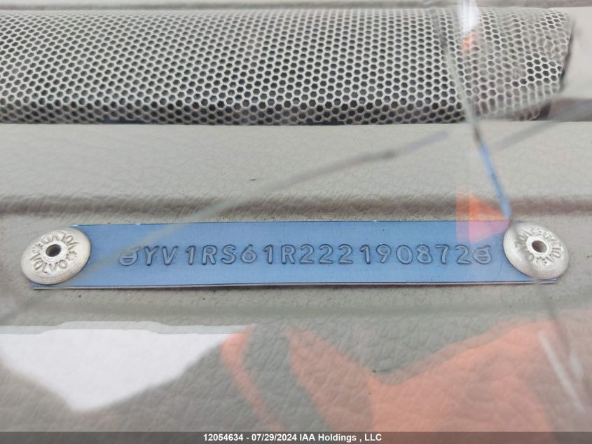 2002 Volvo S60 VIN: YV1RS61R222190872 Lot: 12054634