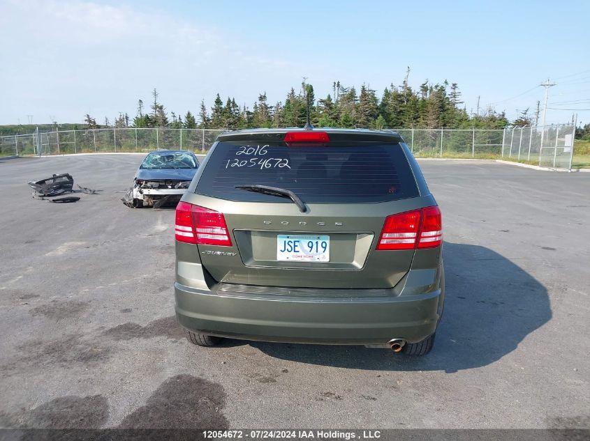 2016 Dodge Journey Se VIN: 3C4PDCAB3GT192760 Lot: 12054672