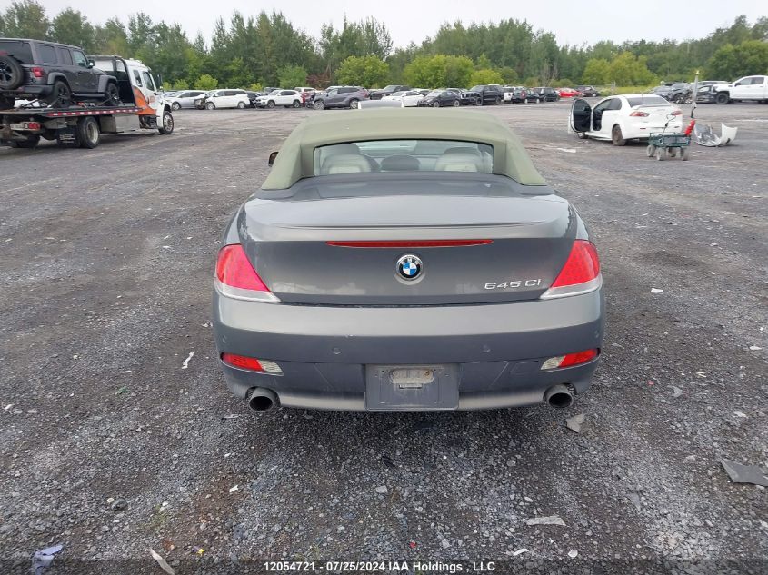 2004 BMW 6 Series VIN: WBAEK73424B320287 Lot: 12054721