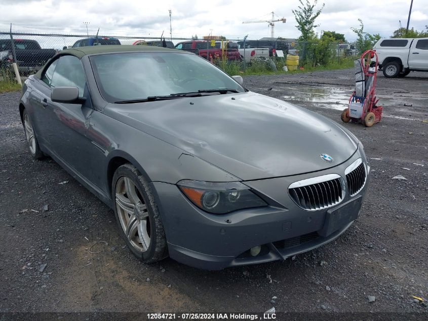 2004 BMW 6 Series VIN: WBAEK73424B320287 Lot: 12054721