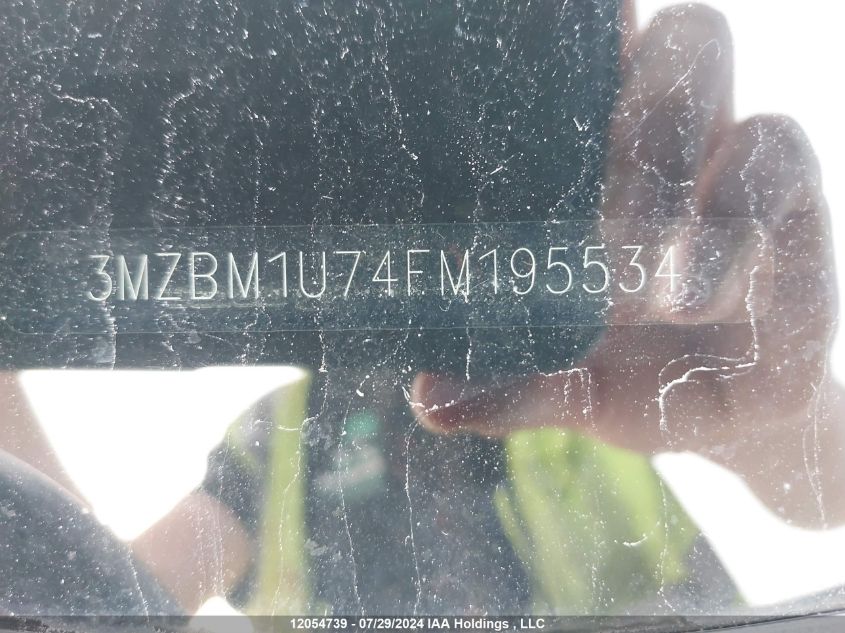 2015 Mazda Mazda3 VIN: 3MZBM1U74FM195534 Lot: 12054739