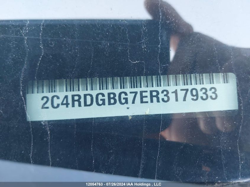 2014 Dodge Grand Caravan VIN: 2C4RDGBG7ER317933 Lot: 12054763