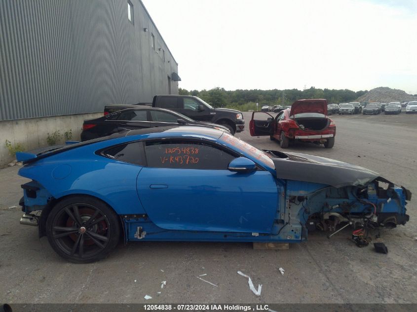 2017 Jaguar F-Type Svr VIN: SAJWJ6J82HMK43720 Lot: 12054838