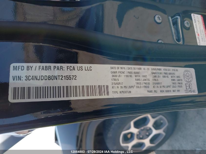 2022 Jeep Compass Trailhawk VIN: 3C4NJDDB0NT215572 Lot: 12054883