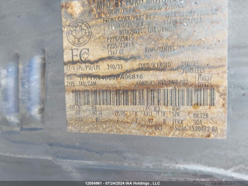 2008 Ford Ranger VIN: 1FTYR44U88PA96816 Lot: 12054961