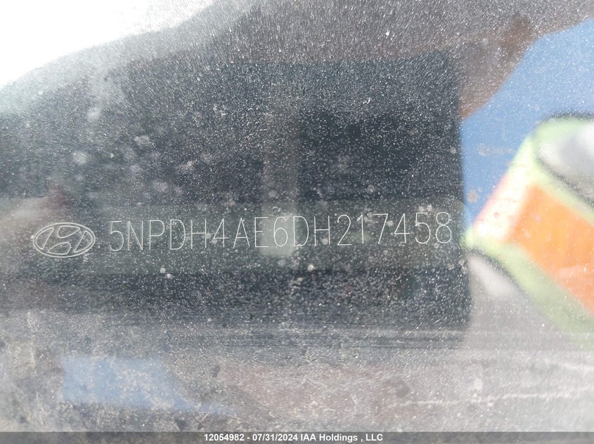 2013 Hyundai Elantra Gls VIN: 5NPDH4AE6DH217458 Lot: 12054982