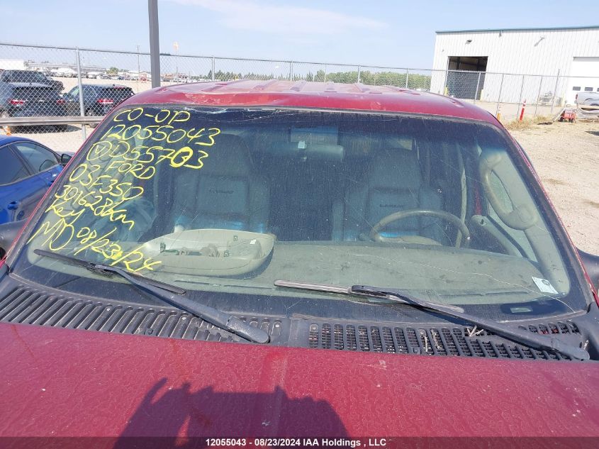 2003 Ford F350 Srw Super Duty VIN: 1FTSW31P43ED55703 Lot: 12055043