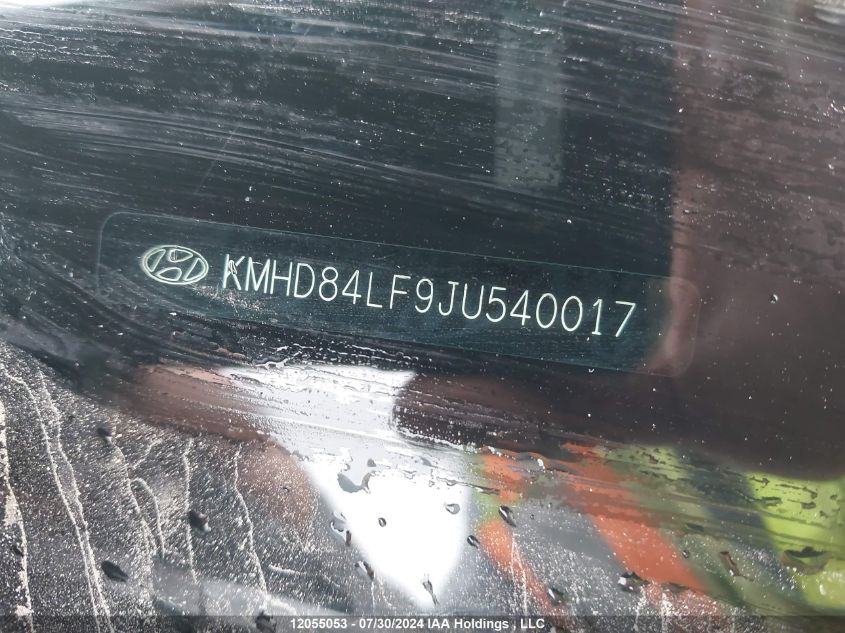 2018 Hyundai Elantra VIN: KMHD84LF9JU540017 Lot: 12055053