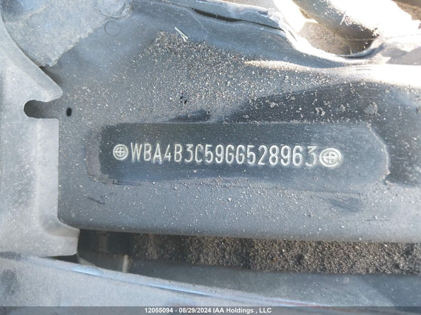 2016 BMW 435 Xi Gran Coupe VIN: WBA4B3C59GG528963 Lot: 12055094