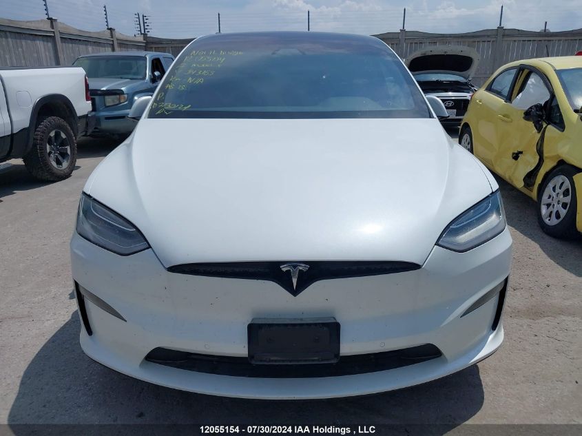 2022 Tesla Model X VIN: 7SAXCBE6XNF343165 Lot: 12055154