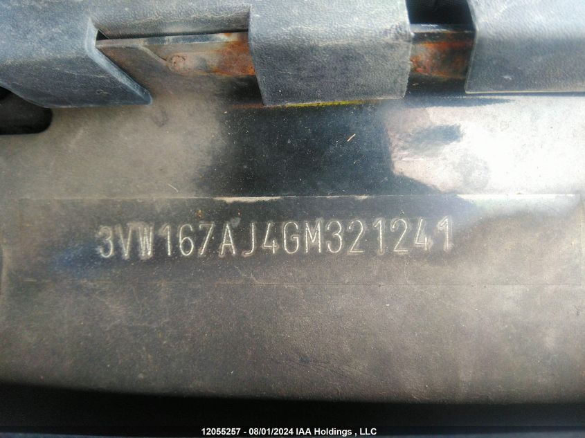 2016 Volkswagen Jetta VIN: 3VW167AJ4GM321241 Lot: 12055257