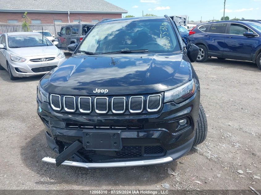 2022 Jeep Compass Limited VIN: 3C4NJDCB8NT172956 Lot: 12055310