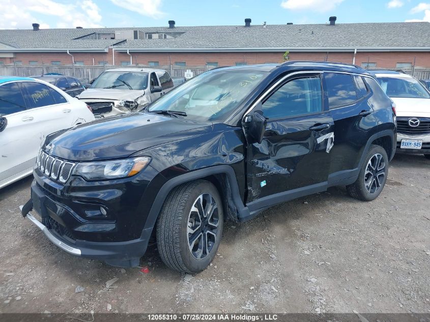 2022 Jeep Compass Limited VIN: 3C4NJDCB8NT172956 Lot: 12055310