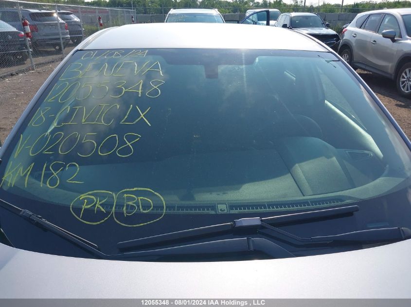 2018 Honda Civic Lx VIN: 2HGFC2F54JH020508 Lot: 12055348