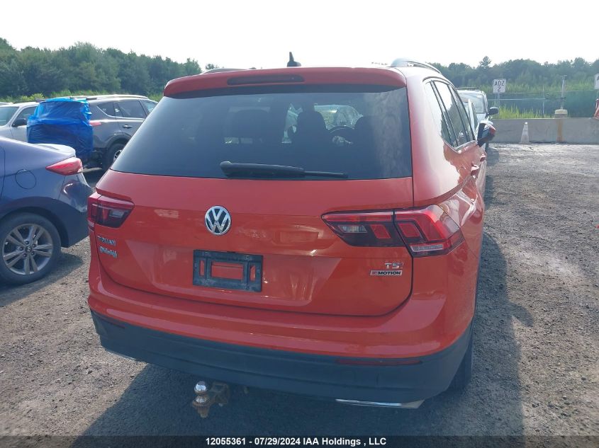 2018 Volkswagen Tiguan Se/Sel VIN: 3VV2B7AX6JM012600 Lot: 12055361
