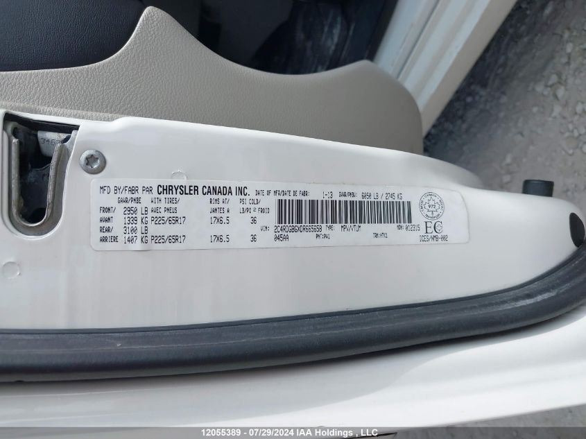 2013 Dodge Grand Caravan Se VIN: 2C4RDGBGXDR665658 Lot: 12055389