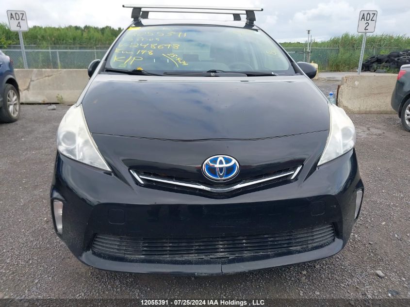 2013 Toyota Prius VIN: JTDZN3EU8D3248698 Lot: 12055391