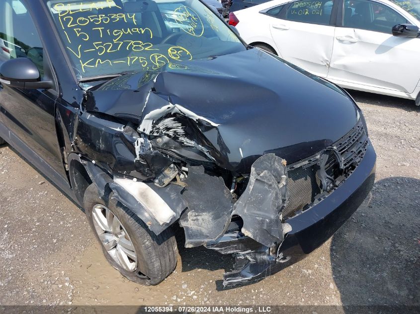 2015 Volkswagen Tiguan VIN: WVGKV7AX4FW527782 Lot: 12055394