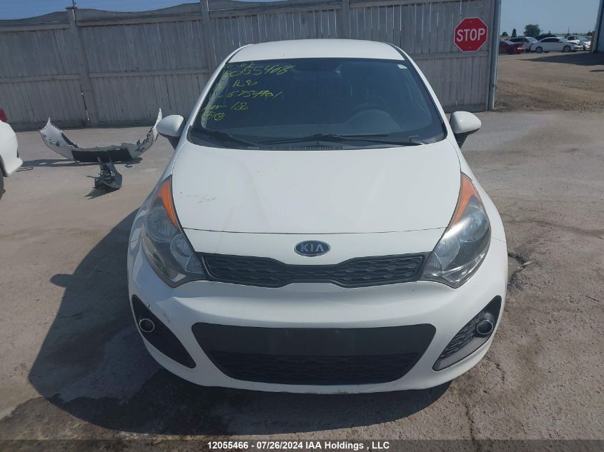 2012 Kia Rio VIN: KNADM5A30C6754901 Lot: 12055466