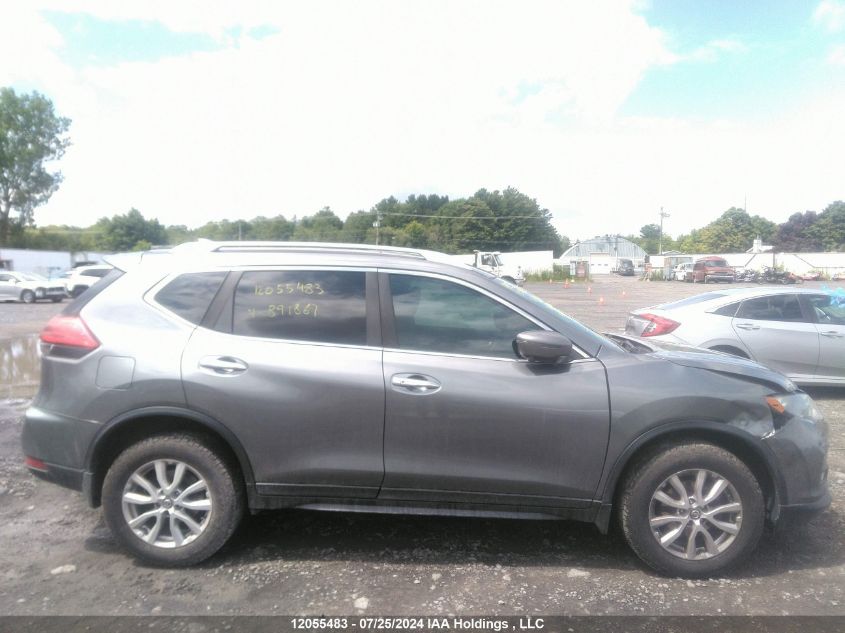 2017 Nissan Rogue Sv/Sl VIN: 5N1AT2MV8HC891867 Lot: 12055483