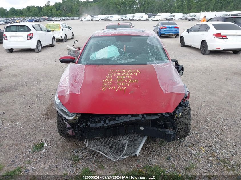 2021 Kia Forte VIN: 3KPF54AD7ME334821 Lot: 12055524