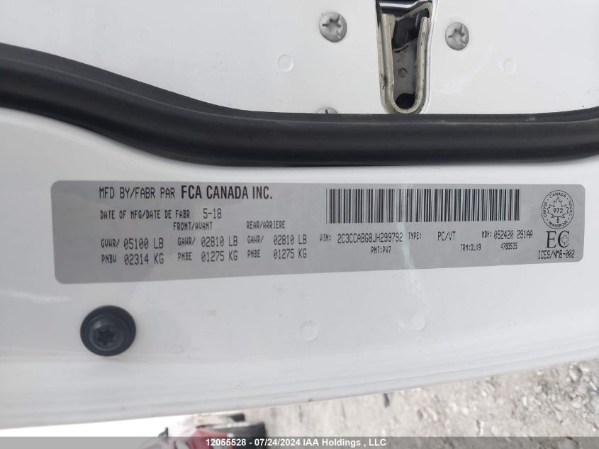 2018 Chrysler 300 S VIN: 2C3CCABG8JH299792 Lot: 12055528