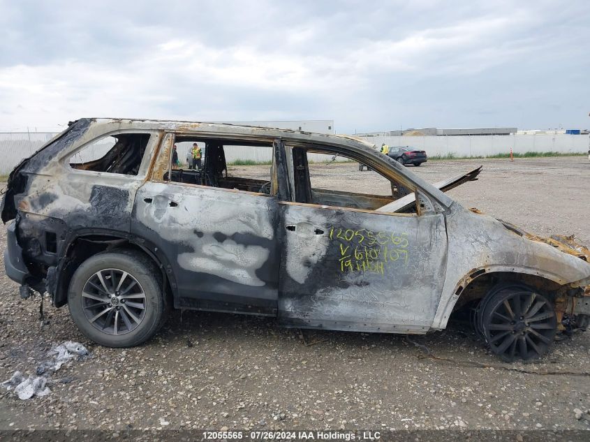 2019 Toyota Highlander VIN: 5TDJZRFH5KS610407 Lot: 12055565