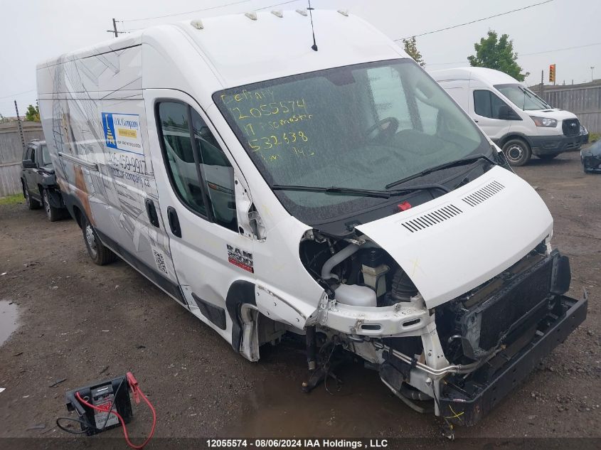 2019 Ram Promaster 2500 2500 High VIN: 3C6TRVDGXKE532638 Lot: 12055574