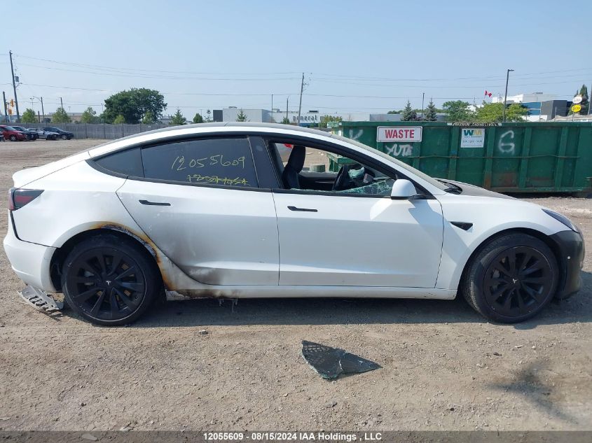 2022 Tesla Model 3 VIN: 5YJ3E1EB5NF178882 Lot: 12055609