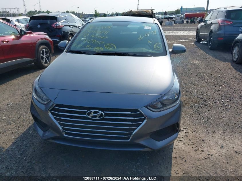 2020 Hyundai Accent VIN: 3KPC25A6XLE116907 Lot: 12055711