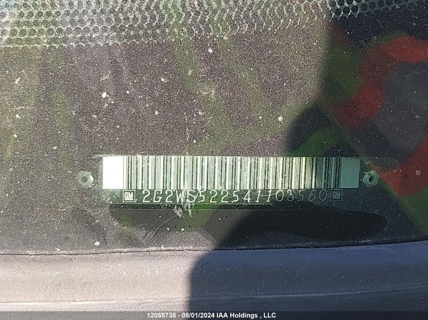 2004 Pontiac Grand Prix Gt2 VIN: 2G2WS522541103560 Lot: 12055735