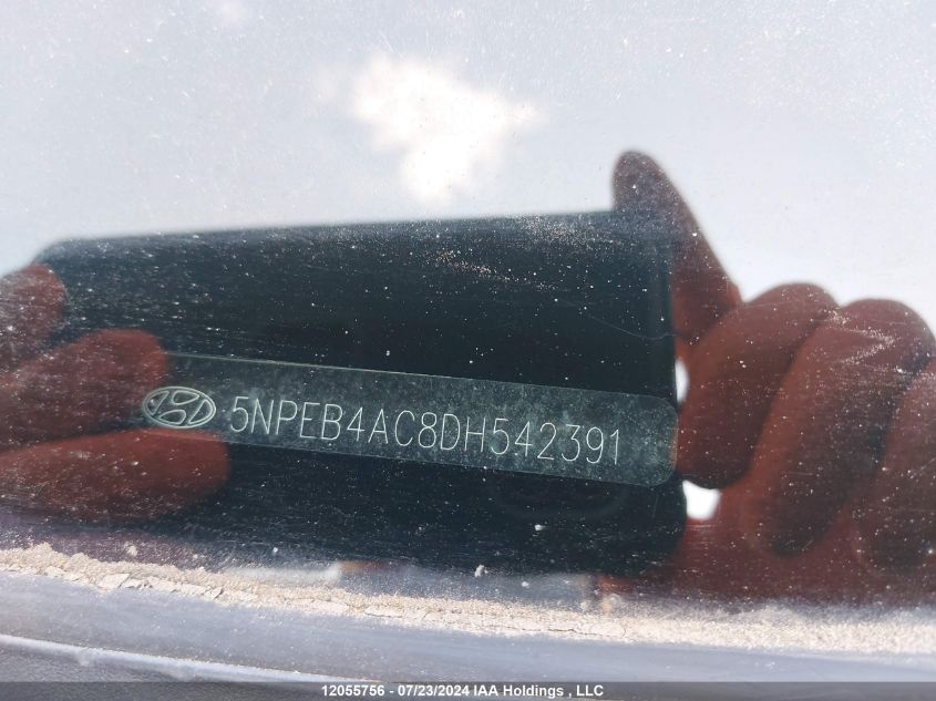 2013 Hyundai Sonata Gls VIN: 5NPEB4AC8DH542391 Lot: 12055756