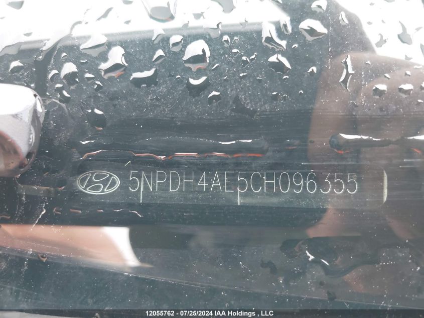 2012 Hyundai Elantra VIN: 5NPDH4AE5CH096355 Lot: 12055762