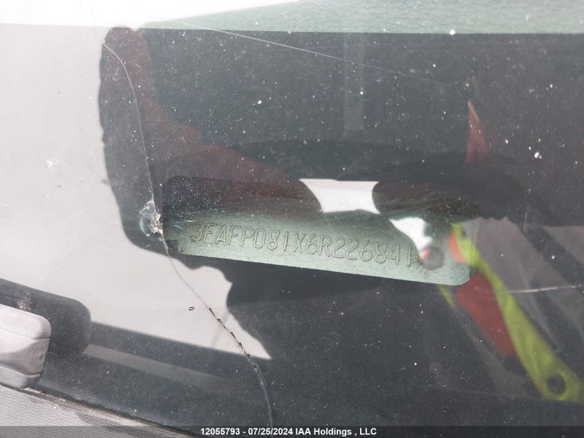 2006 Ford Fusion Sel VIN: 3FAFP081X6R226841 Lot: 12055793