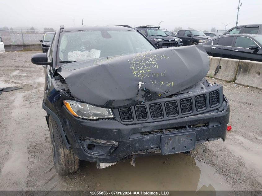 2019 Jeep Compass Latitude VIN: 3C4NJDBB0KT666709 Lot: 12055856