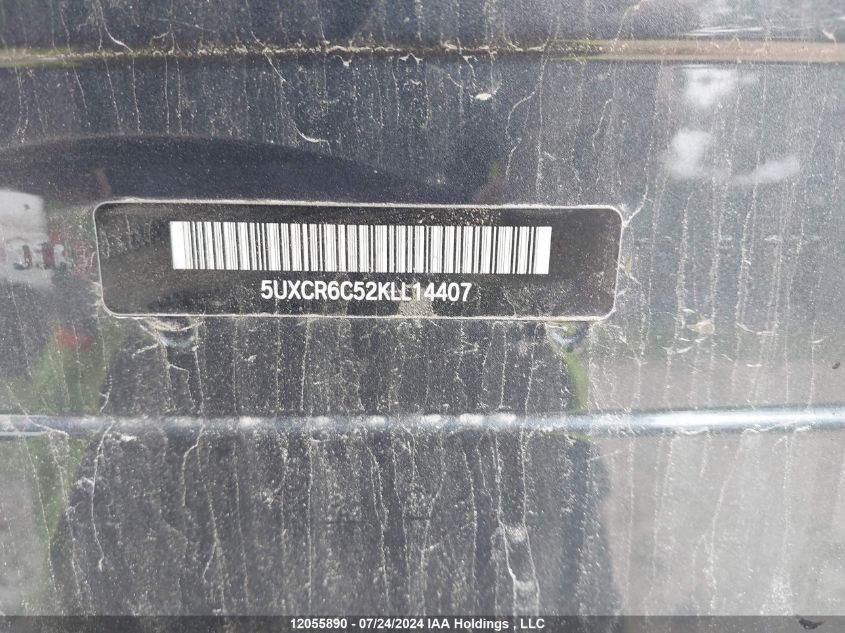 2019 BMW X5 xDrive40I VIN: 5UXCR6C52KLL14407 Lot: 12055890