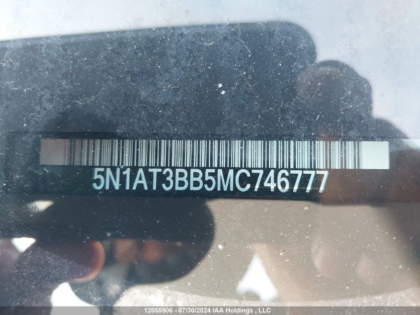 2021 Nissan Rogue VIN: 5N1AT3BB5MC746777 Lot: 12055906