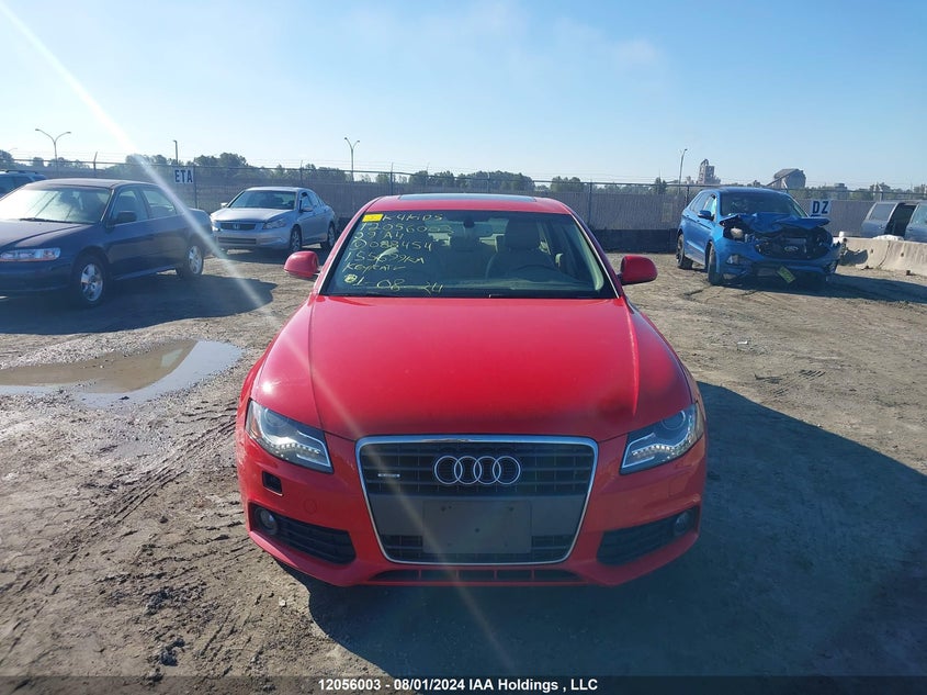 2009 Audi A4 VIN: WAULF68K39A088454 Lot: 12056003